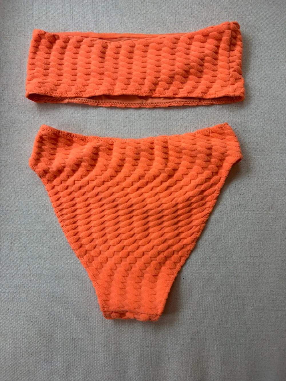 Good American Jacquard Better Band Bikini in Terry Woven Fabric Textured